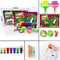 Mont Marte - Juego de arte de 19 piezas, suministros de arte para pintar y dibujar, juego de arte contiene pinturas de póster, estampillas, rodillos, pinceles, paleta, libro para colorear de tamaño grande - Arteztik
