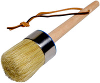 Cepillo de pintura de tiza y cera, para muebles, pintura profesional grande redonda hecha a mano con todas las cerdas naturales - Arteztik
