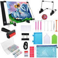Kit de almohadilla de luz LED A4 de pintura de diamante, cuadro de luz LED de rastreo de artcraft, taladro parcial 5D herramientas de pintura de diamante y kit de accesorios para taladro completo - Arteztik

