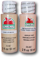 Apple Barrel - Juego de pinturas acrílicas para carne, color marrón claro y melocotón tostado (2 onzas cada uno) - Arteztik
