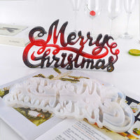 Panamalar - Molde de resina de silicona con letra navideña 3D, moldes de resina epoxi de silicona, para manualidades hechas a mano, adornos de Navidad, decoración del hogar, regalo de Navidad - Arteztik
