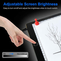 Tablero de luz A4 portátil de trazado caja de luz magnética de dibujo tablero de luz de dibujo caja de luz para trazar Bloc de dibujo de luz de la almohadilla de dibujo de la luz de la mesa de crickut Light Pad tableta de luz para trazar, bocetos - Arteztik
