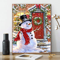 Kimily DIY pintura por números para adultos niños Navidad pintura por números DIY pintura acrílica pintura por números pintura Kit de casa pared sala dormitorio decoración Navidad muñeco de nieve - Arteztik
