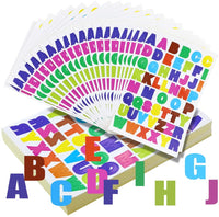 Acmer - 80 hojas de pegatinas de letras coloridas con letras del alfabeto, pegatinas de cartulina para tarjetas de fotos de niños, álbum de fotos - Arteztik
