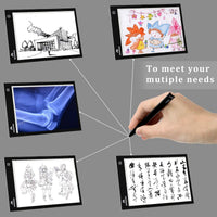 Miserw A4 mesa de luz 0.157 in ultra delgada LED caja de luz Artcraft Tracing pad para dibujar, animación Stencilling X-rayViewing - Arteztik
