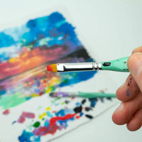 Juego de pinceles de pintura acrílica para acuarela, 10 piezas, cómodo, fácil de usar, mango ergonómico. Profesional, Adulto, Pintura Infantil, Sip y Pintura Todo Incluido, - Arteztik

