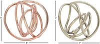 Deco 79 54739 metal alambre Bill Escultura (2 Assorted), 8" W - Arteztik
