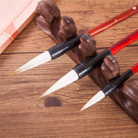 Chino Caligrafía Japonesa dibujo Pincel de Sumi-e HU Pen Jian Hao (& Wolf pelo de cabra) 3 Pcs Set de regalo - Arteztik
