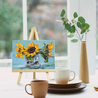Caballete de trípode de madera de pino de 9 pulgadas con soporte ajustable para fotografía, caballete de pintura, para dibujar para niños - Arteztik
