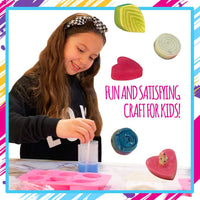 Kit de fabricación de jabón de hongos para bebé - Artes y manualidades para niñas con moldes de silicona y cajas de regalo - Arteztik
