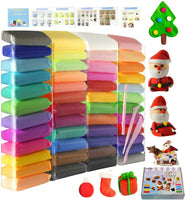 Arcilla de modelado 48 colores, arcilla mágica seca al aire con herramientas y manuales en inglés 48 piezas 26.5 onzas - Arteztik
