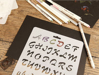 SOKOO juegos de plantillas a escala para dibujar y pintar, plantilla a escala de letras del alfabeto para dibujar y pintar para hacer un álbum de recortes, tarjetas y proyectos de artesanía, 6 unidades - Arteztik

