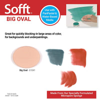 Colorfin PP61041 PanPastel Sofft - Esponja ovalada grande (1 unidad) - Arteztik
