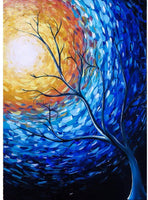 Kit de pintura de diamante 5D para adultos y niños, broca completa, redonda, con diamantes de imitación, arte abstracto, pintura al óleo, perfecto para decoración de la pared del hogar, regalo (12 x 16 pulgadas) - Arteztik
