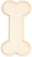Paquete de 24 piezas de madera sin terminar para perro – 4.1 x 2.2 in en forma de madera para manualidades de niños, decoración de casa de perro - Arteztik

