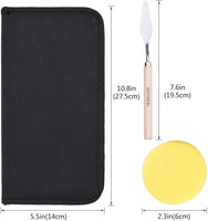GOTIDEAL Juego de pinceles de pintura para artistas, 15 pinceles surtidos con estuche de transporte portátil, paleta, esponja, apto para acrílico, acuarela, pintura al óleo y gouache, perfecto para niños y adultos - Arteztik
