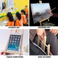 MoHoLi - Caballete de madera para mesa de 14 pulgadas para pintura, un marco de mini soporte de lona resistente para proyectos de pintura, regalo de fiesta, caballetes de arte a granel para niños y adultos 2 caballetes - Arteztik
