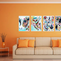 Juego de 4 kits de pintura de diamante 5D con diamantes de imitación para decoración de pared del hogar (lienzo de 12.0 x 16.0 in) - Arteztik
