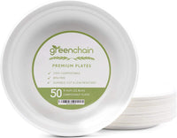 Platos compostables, base vegetal, 9 pulgadas (500, 9 pulgadas) - Arteztik
