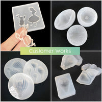 LET'S RESIN Kit de fabricación de moldes de silicona translúcida de caucho de silicona no tóxico para hacer moldes de silicona - Relación de mezcla 1:1 - Ideal para moldes de resina, moldes de silicona DIY Fabricación manual (N.W 31.74oz) - Arteztik
