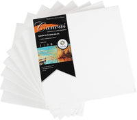 Conda - Lienzo para pintura, 12 x 12 pulgadas, 8 unidades, imprimado, 100 % algodón, 5/8 pulgadas, paquete a granel para pintura acrílica, óleo - Arteztik
