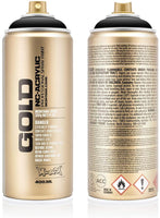 Montana Cans Montana Gold - Pintura en aerosol (13.5 fl oz), color negro - Arteztik
