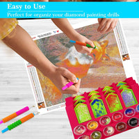 Kit de pintura de diamantes para adultos con bandeja organizadora para múltiples botes y contenedores de tarros 5D - Arteztik
