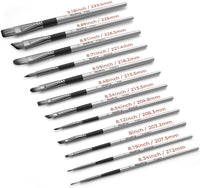 Nicpro Juego de 12 pinceles de pintura acrílica para artistas adultos, pinceles de pintura de taklon para acuarela, pintura de acuarela, pintura de acuarela, pintura corporal en miniaturas, pinceles para niños y adultos - Arteztik
