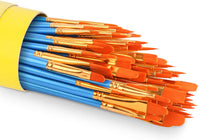 Juego de pinceles de pintura acrílica, 6 paquetes/60 cepillos de nailon para todo tipo de usos para pintura al óleo, acuarela, artistas y kits profesionales. - Arteztik
