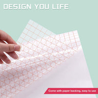 YRYM HT Cinta de papel de transferencia de vinilo transparente Roll-12 x 50 pies con rejilla de alineación para Silhouette Cameo, Cricut vinilo adhesivo para calcomanías, letreros, ventanas, pegatinas - Arteztik
