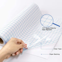 Cinta de transferencia para vinilo – 30 pies con rejilla de alineación azul, cinta de transferencia de vinilo transparente para vinilo autoadhesivo - Arteztik

