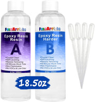 FansArriche - Resina epoxi de 1.5 fl oz, transparente para arte, joyería, artesanía y joyería, resina epoxi de 2 partes, resina epoxi no tóxica con 4 cuentagotas - Arteztik
