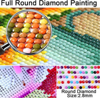 Kit de pintura de diamante 5D por número, 12.0 x 16.0 in, pintura de punto de cruz, perforación completa, diamantes de imitación, bordado, arte para decoración de pared del hogar, DPFBA-06 - Arteztik
