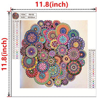 Pintura de diamante 5D con forma especial de diamante de imitación, flor de mandala, diamante parcial, juego de pintura de diamante Hibah - Arteztik
