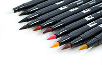 Tombow 56170 - Rotuladores de doble pincel, retrato (10 unidades), color negro - Arteztik
