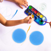 4 esponjas redondas de 3.0 in para pintura de artistas sintéticos, acuarelas para acuarelas, arte artesanal, arcilla, limpieza de cerámica, pared (4) - Arteztik
