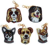 Llavero de pintura con diamantes 5D, diseño de mosaico, 5 piezas - Arteztik
