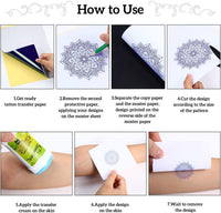 100 hojas de papel de transferencia térmica para tatuajes y manualidades, 8.27 x 11.7 pulgadas - Arteztik
