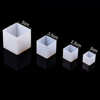 Molde de resina de 8 piezas, molde cuadrado de resina y cubo de moldeo de esfera redonda, molde de silicona epoxi, moldes de bolas para manualidades - Arteztik
