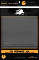 Papel de transferencia de grafito (25 hojas 9 pulgadas x 13 pulgadas) para diseños en madera, papel, y otras superficie, por MyArtscape™. - Arteztik
