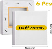 KUUQA Juego de 23 piezas de pintura para niños, mini paneles de lienzo de 3.9 x 3.9 in, pinceles de pintura y delantales de arte para pintar, suministros de arte listos para pintar, regalos de cumpleaños para niños, premios - Arteztik
