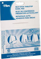 Tops 79250 - Caballete con caballete de mesa, 30 hojas autoadhesivas, color blanco, 22.0 x 23.0 in - Arteztik
