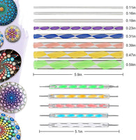 Mandala Dotting Tools – Juego de 33 herramientas de punteado con plantillas de punteado de mandala, plantillas, cepillos y bandeja de pintura – Herramientas de punteado para pintar mandalas rocas dibujo dibujo arte suministros - Arteztik

