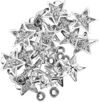50 juegos de remaches punk de metal para manualidades con cuero, cabeza de clavo de hierro, estrellas, remaches punk de piel para decoración de ropa, accesorio de moda gótico - Arteztik

