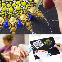YMSDZHL Juego de 35 piezas de herramientas de punteado de mandala para pintar rocas y hacer manualidades con plantillas de graffiti, suministros de arte de dibujo para niños y adultos - Arteztik
