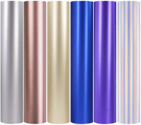 TECKWRAP - Láminas de vinilo precortadas metálicas de cromo mate para manualidades, 12 x 12 pulgadas, 6 hojas/paquete - Arteztik
