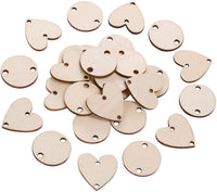Favide 200 unidades en total, etiquetas de madera con agujeros y anillos de 0.472 in para tarjetas de cumpleaños, San Valentín, tareas, artes y manualidades (juego de 1) - Arteztik
