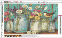 Kit de pintura de diamante 5D para adultos, kit completo de pintura con diamantes bordados por números margaritas (11.8 x 15.7 pulgadas) - Arteztik
