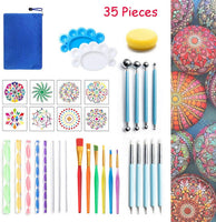 Tarklanda Mandala Juego de herramientas de punteo, kits de herramientas de pintura, pinceles, bandeja de pintura para pintar, rocas para colorear dibujo y proyectos de arte - Arteztik
