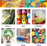 Set de pintura acrílica, Shuttle Art 15 tubos de 0.4 fl oz de calidad artista no tóxica, pigmentos ricos colores perfectos para niños adultos principiantes artistas pintura sobre lienzo madera arcilla tela cerámica artesanía - Arteztik
